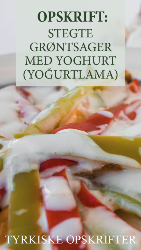 yogurtlama, stegte grønsager med yoghurt, veganske retter, tyrkiske retter, tyrkiske opskrifter, tyrkisk mad, opskrifter på tyrkisk mad, sunde opskrifter, mad fra Tyrkiet, tyrkisk yogurtlama