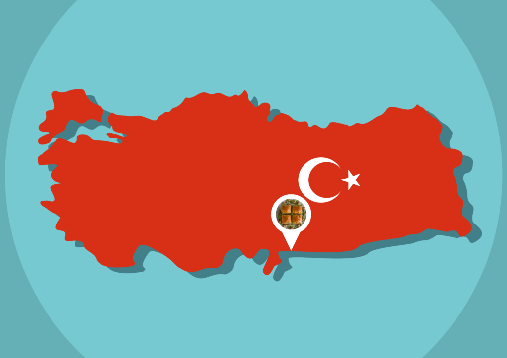 Tyrkiske specialiteter, mad fra Tyrkiet, Regioner i Tyrkiet, Mad fra forskellige regioner i Tyrkiet, Gaziantep specialiteter, tyrkisk dessert, tyrkiske opskrifter, opskrifter tyrkiet, tyrkisk bakalva, bakalava