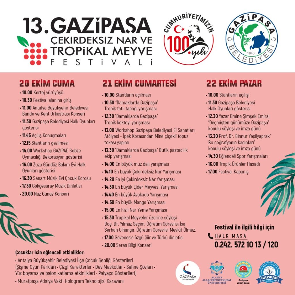 gazipasa granatæble festival, granatæble festival alanya, alanya granatæble festival, gazipasa festival